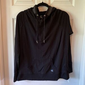 Calvin Klein Hoodie Women’s Size XL  1/4 Zip Pullover Black